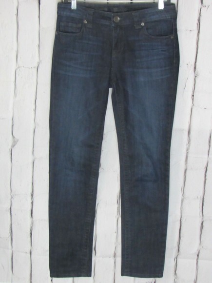 Kut from the Kloth Denim - Kut From The Kloth Women Jeans Size 4 Blue Stevie Straight Midrise Blasted Denim